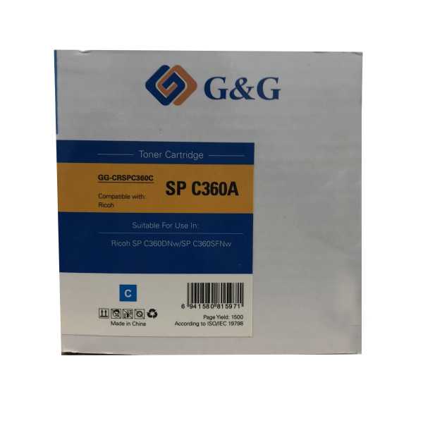 Mực in G&G Laser màu Cyan GG-CRSP360C