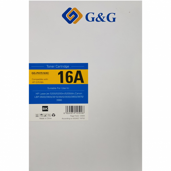 Mực in G&G Laser Trắng Đen GG-PH7516XC